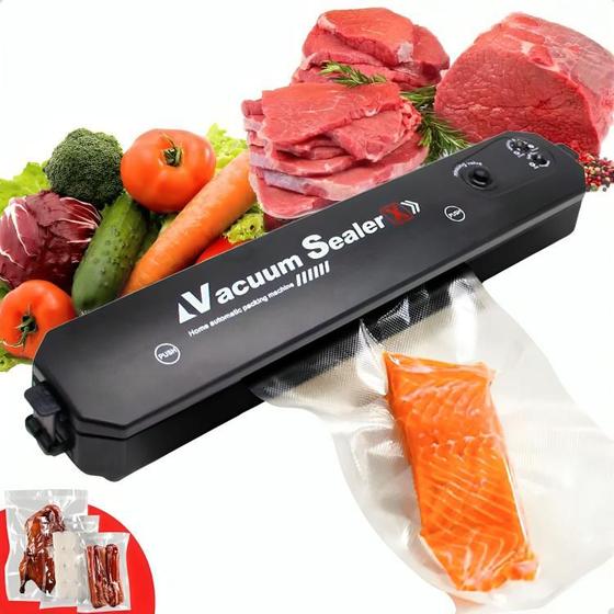 Imagem de Máquina Seladora De Plástico A Vácuo Elétrica Profissional Original Embalador Alimentos Doméstica Portátil Comida