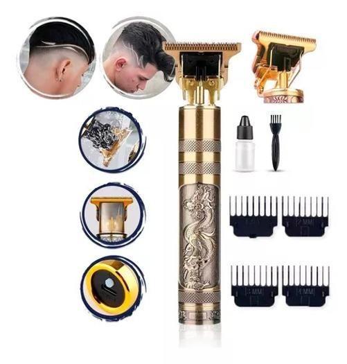 Imagem de Máquina T9 Dragon Retro Ultra Afiado Barba Profissional Gold: Estilo Retrô com Desempenho Profissional