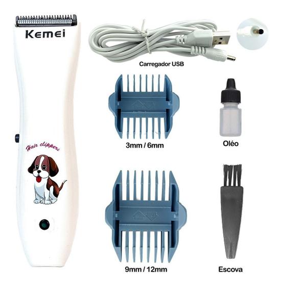 Máquina Tosa Kemei Km1051 Pet Cães Gatos Profissional Sem Fio Menor preço em Máquina Tosa Kemei Km1051 Pet Cães Gatos Profissional Sem Fio