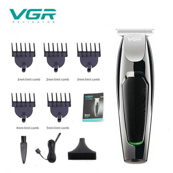 Imagem de Maquininha de Acabamento Corte de Cabelo e Barba Detailer Profissional VGR V-030 Bivolt Recarregável