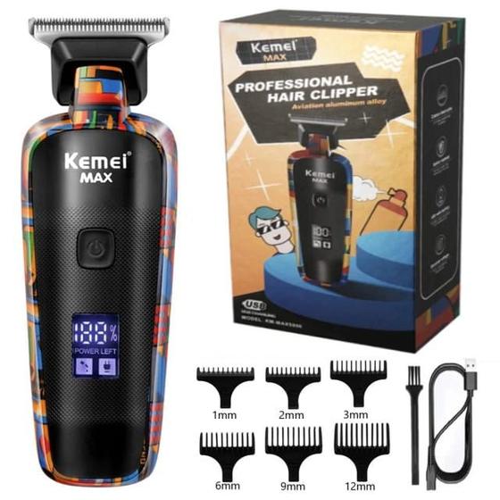 Imagem de Maquininha de Cabelo Profissional KEMEI Max5090 Barba Cabelo Original