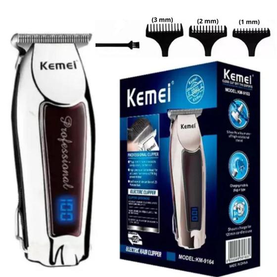 Imagem de Maquininha Kemei KM-9164 Acabamento Premium Para Cabelo e Barba