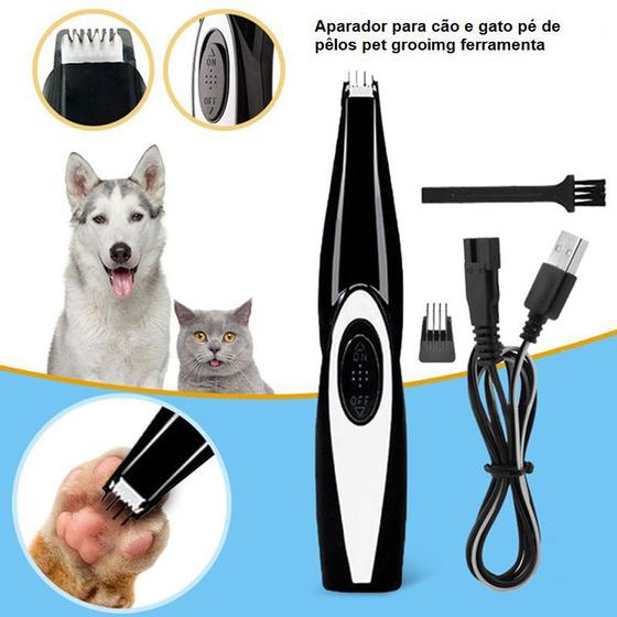 Imagem de Maquininha Pet Tosador Caes Tosar Patinha Orelha Cachorros E Gatos