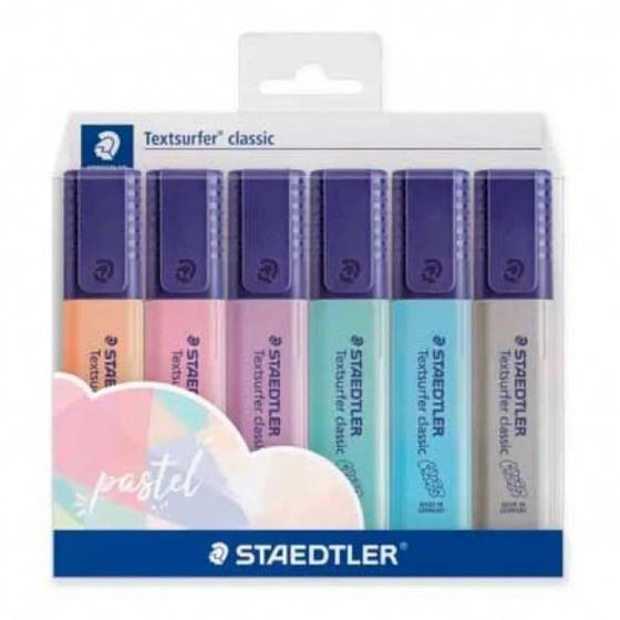 Imagem de Marca texto 6 cores pastel classic Staedtler