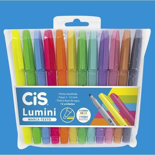 Imagem de Marca Texto Cis Lumini Estojo c/12 Cores Pastel+Neon