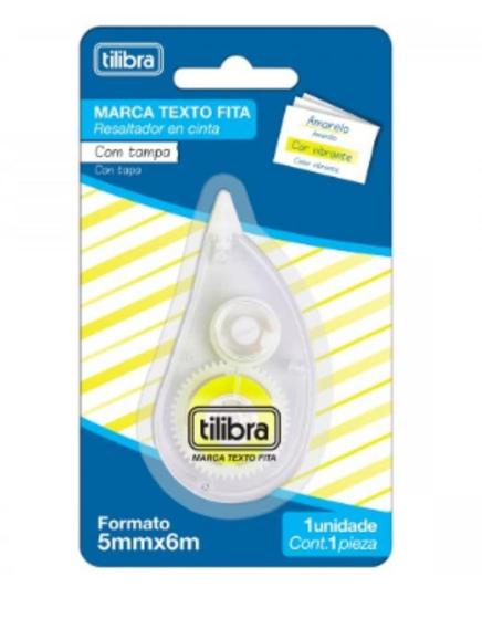 Imagem de Marca Texto Em Fita Amarelo 5MMx6M - TILIBRA