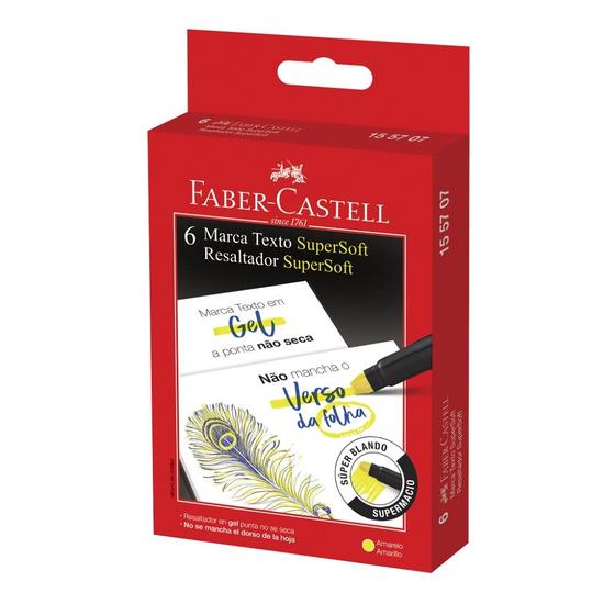 Imagem de Marca Texto em Gel SuperSoft CX 6 Unid Amarelo Faber Castell