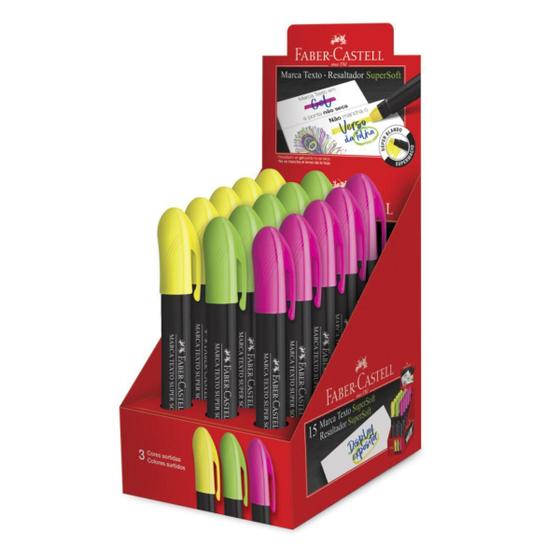 Imagem de Marca Texto Em Gel Supersoft Faber-Castell - Display 15 Un