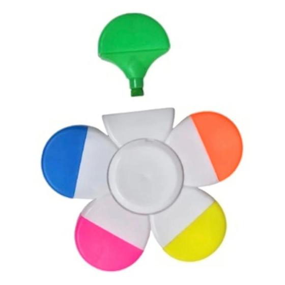 Imagem de Marca Texto Escolar Florzinha Spinner 5 Cores Kawaii Fower