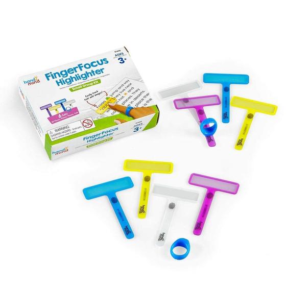 Imagem de Marca-texto FingerFocus hand2mind para Crianças (Pacote com 6)