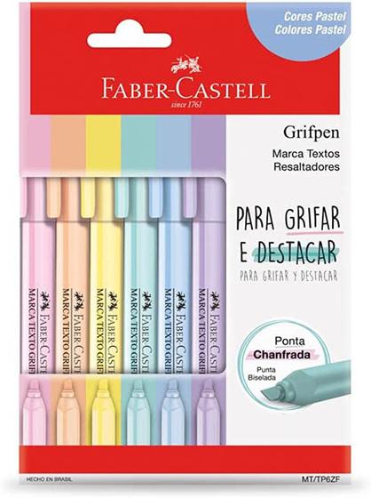 Imagem de Marca Texto GrifPen Pastel 6 Cores 