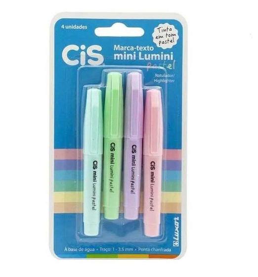 Imagem de Marca Texto Lumini Mini Pastel 4 Cores - CIS