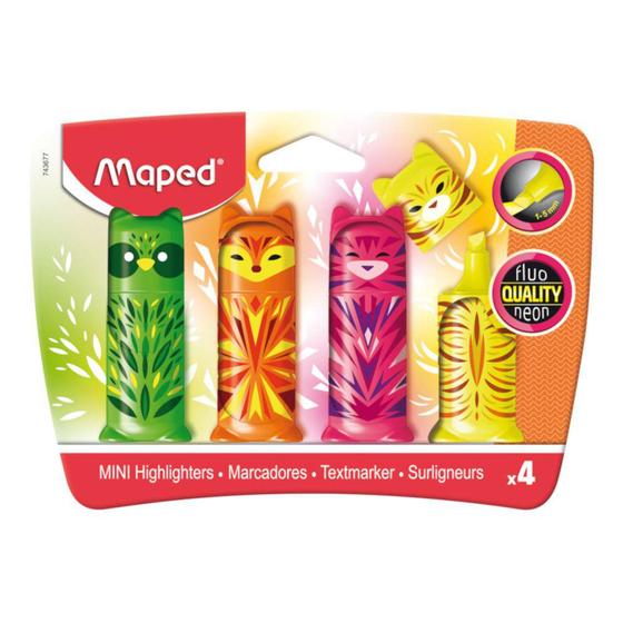Imagem de Marca Texto Maped Mini Cute com 4 Cores Neon
