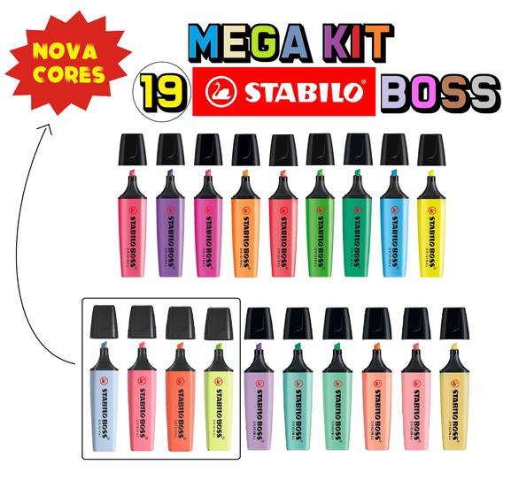 Imagem de Marca Texto Mega Kit Stabilo Boss C/19 - NOVIDADE