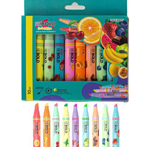 Imagem de Marca Texto Newpen Be Bold Fruit Edition Cheirinho - 10 un