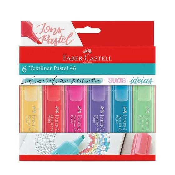 Imagem de Marca Texto Pastel Textliner 46 Estojo com 6 Cores - Faber-Castell