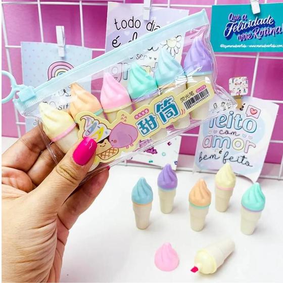 Imagem de Marca Texto Sorvetinho Com 6 Cores Q-173