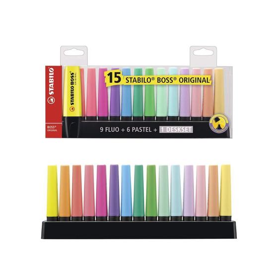 Imagem de Marca Texto Stabilo Boss Original Com 15 cores