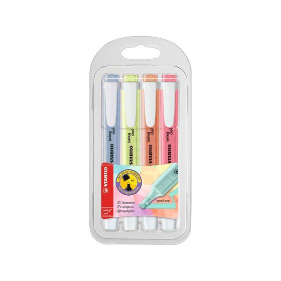 Imagem de Marca Texto Stabilo Swing Cool Pastel Com 4 cores