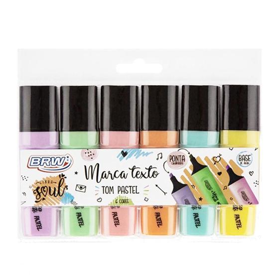Imagem de Marca Texto Tom Pastel BRW Com 6 Cores
