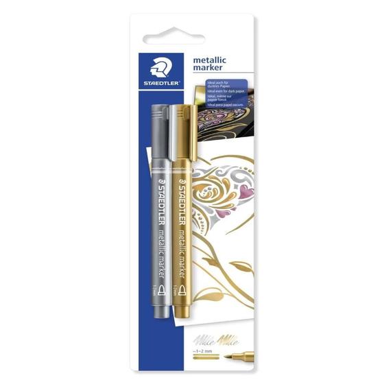 Imagem de Marcador Artístico Staedtler Metálico Com 2 Cores