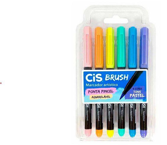 Imagem de Marcador Cis Brush Est C/6 Tons Pastel