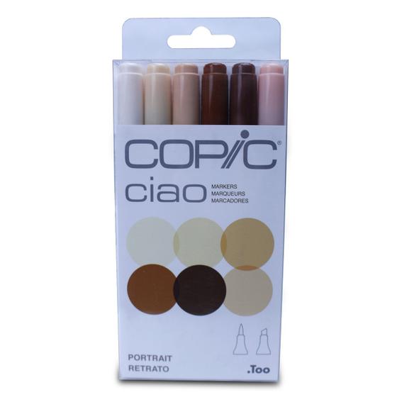 Imagem de Marcador Copic Ciao Portrait Ponta Dupla Estojo com 6 Cores