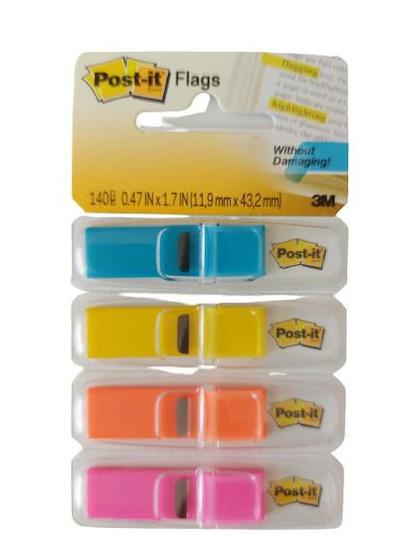 Imagem de Marcador de página 3M post-it 11,9X43mm 4 cores 140 folhas