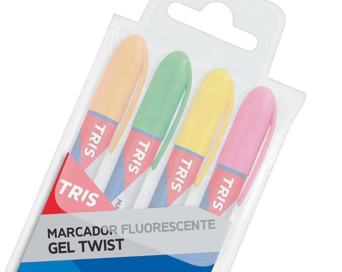 Imagem de Marcador Fluor Tris Gel Twist 4 Cores