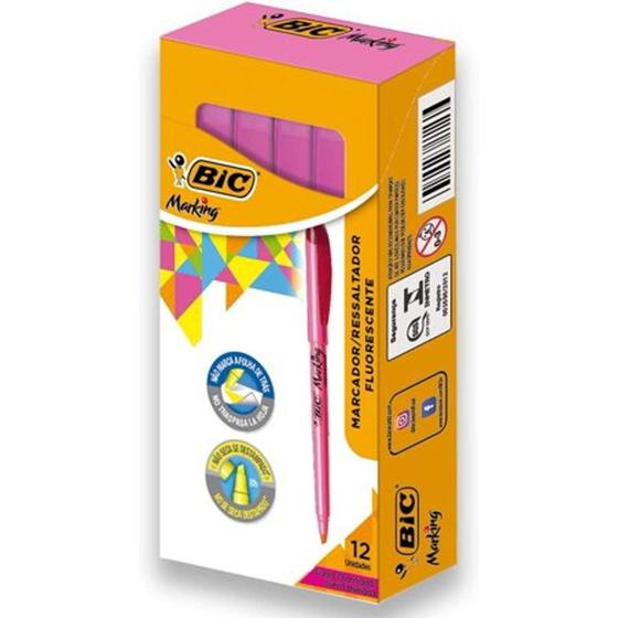 Imagem de Marcador fluorescente rosa BIC