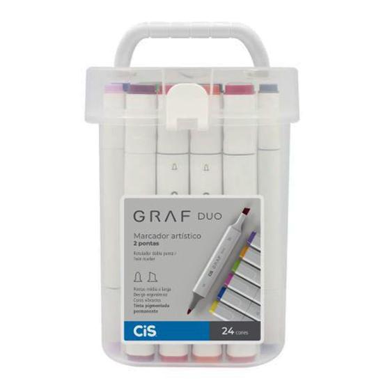 Imagem de Marcador Graf Duo Est C/24 Cores