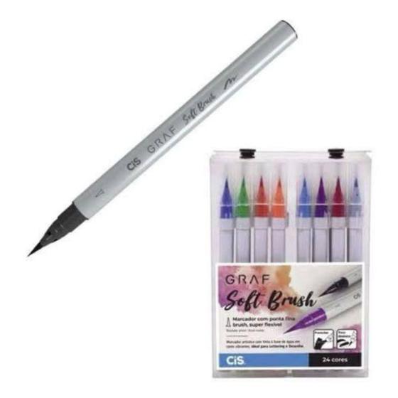 Imagem de Marcador graf soft brush estojo c/24