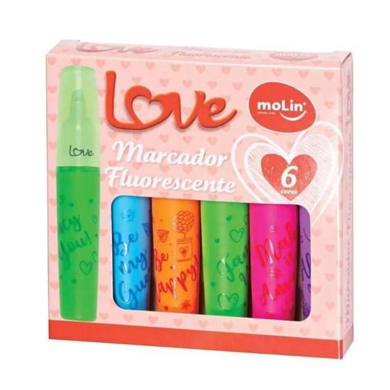 Imagem de Marcador Love Florescente 6 Cores Molin