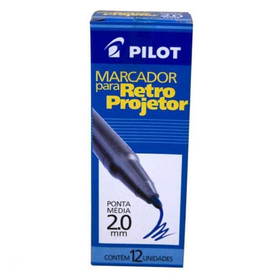 Imagem de Marcador p/ retroprojetor 2.0mm azul cx. c/ 12 un. pilot