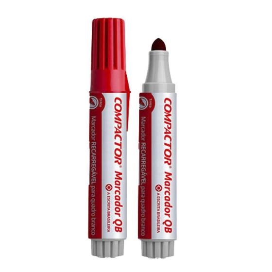 Imagem de Marcador para Quadro Branco Compactor Vermelho com Traço Variante de 2mm a 5 mm