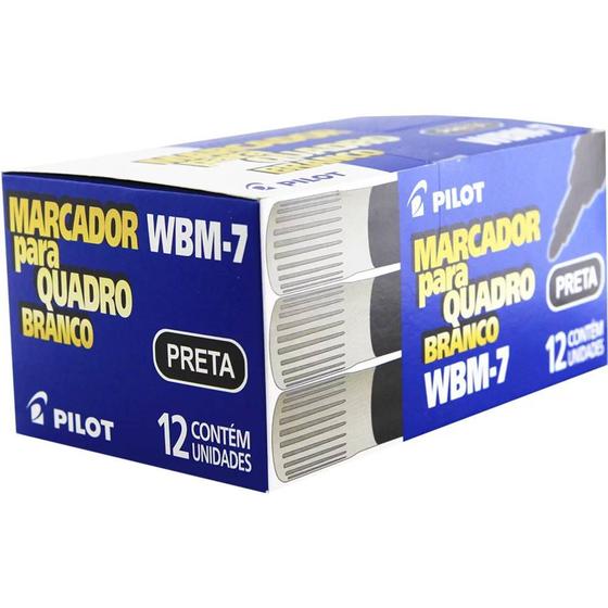 Imagem de Marcador Para Quadro Branco Preto WBM-7 Preto 12 Un. Pilot