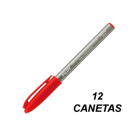 Imagem de Marcador para Retroprojetor 1.0mm Vermelho 12 Unidades Pilot