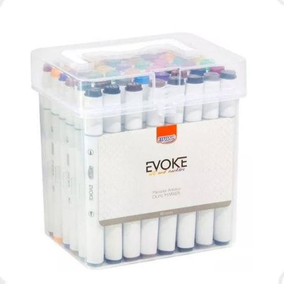 Imagem de Marcador Ponta Dupla Estojo 36 Cores Brw Evoke Dual Marker