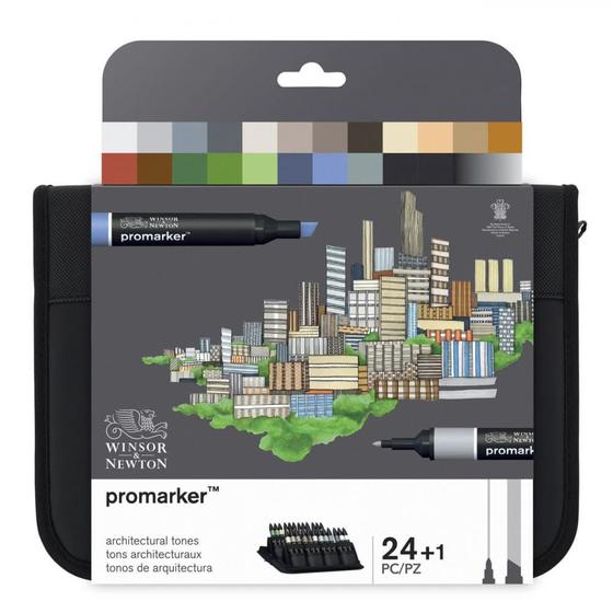 Imagem de Marcador Promarker Designer 24 Tons Arquitetura Winsor & Newton