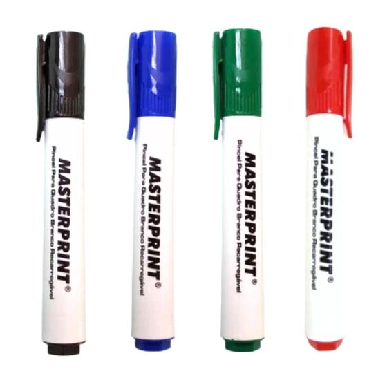 Imagem de Marcador quadro branco mp 619 04 cores recarregavel