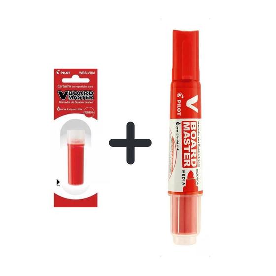 Imagem de  Marcador Quadro Branco Pilot com Refil - Vermelha VBM-M