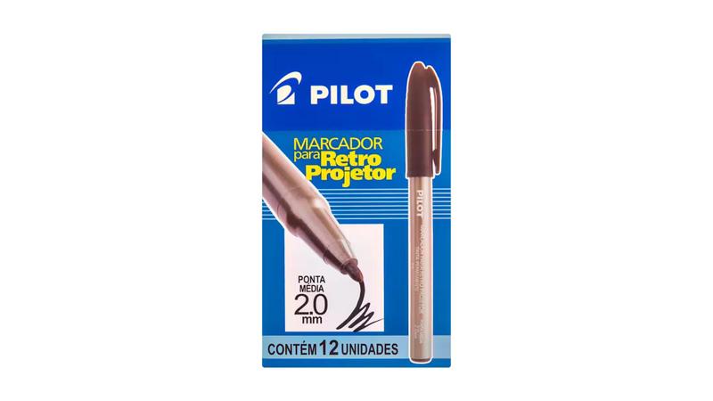 Imagem de Marcador Retroprojetor Pilot 2.0 Preto Caixa com 12