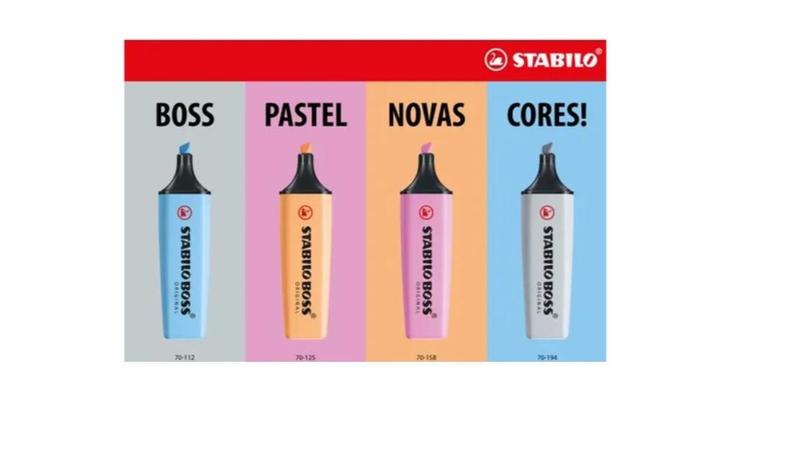 Marcador Stabilo Boss Pastel Nova Coleção 2021 Menor preço em Marcador Stabilo Boss Pastel Nova Coleção 2021