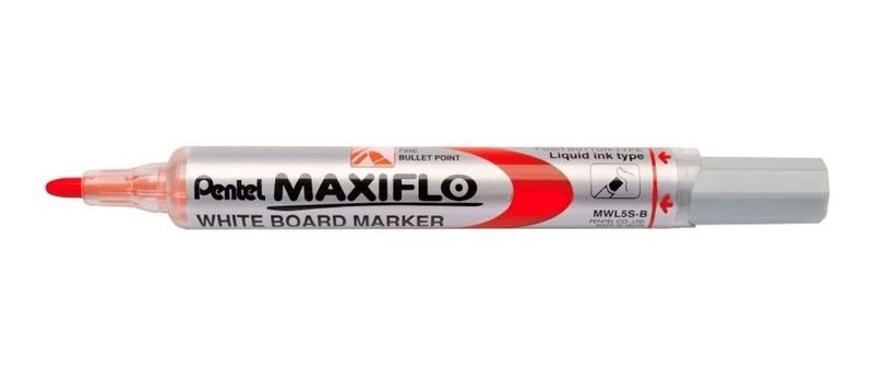 Imagem de Marcador VERMELHO Quadro Branco Maxiflo PENTEL Ponta Fina - MWL5S-B