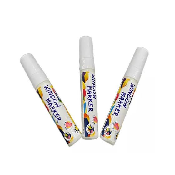 Imagem de Marcador vidro apagavel window marker acrilex branco 3 unds