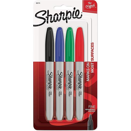 Imagem de Marcadores Permanente Ponta Fina Com 4 Cores Sharpie 30174