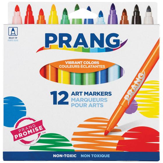 Imagem de Marcadores Prang Classic Art Bullet Tip - 12 Cores Variadas