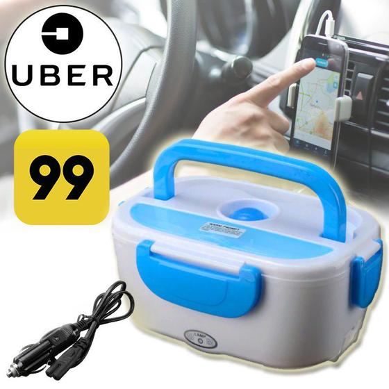 Imagem de Marmita Eletrica Gourmet 12v Para Carro Uber Caminhao Veicular Automatica Com Acessorios