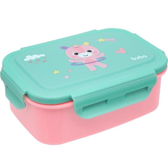 Imagem de Marmita Lancheira Infantil Bento Box Pote Aluminio Potinho com Divisória  Bubazoo - Buba