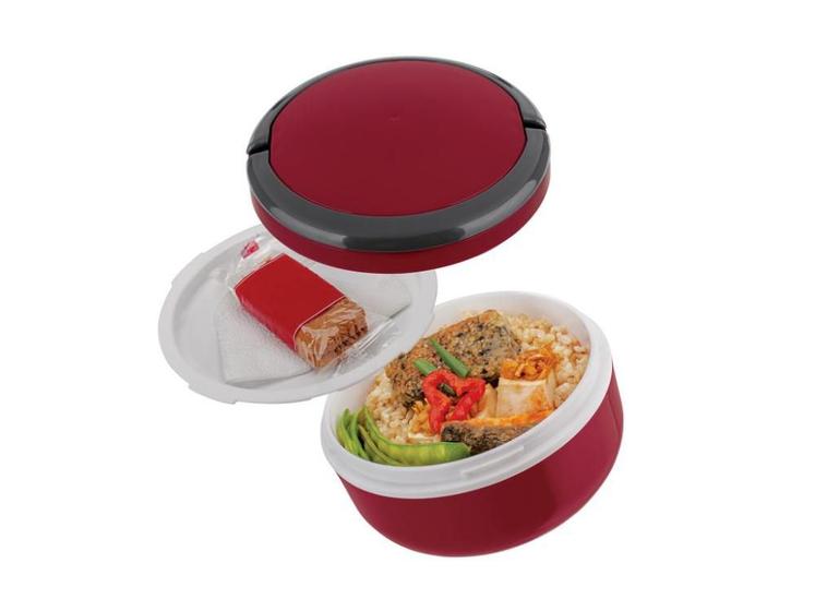 Imagem de Marmita lunch box para micro-ondas individual vermelha - Euro Home